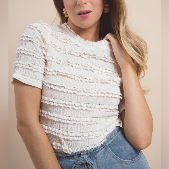 Lace Ruffled Top - Picture 2 of 3